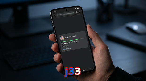 Main screen of J33 apk page for PK players